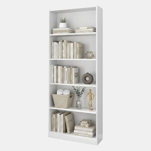 Estante de livros com efeito madeira