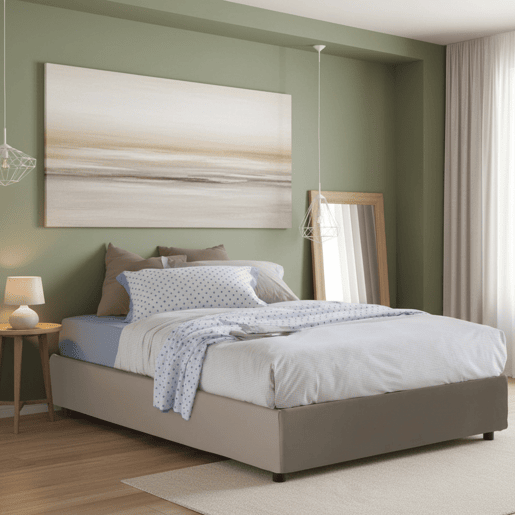 Cama de casal de tecido Cama de casal de tecido