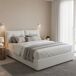 Cama de casal de tecido 175x205 Cama de casal de tecido 175x205 Blanco