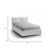 Cama de casal de tecido 175x205 Cama de casal de tecido 175x205 Blanco