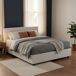 Cama de casal de tecido 175x215 Cama de casal de tecido 175x215 Blanco