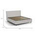 Cama de casal de tecido 175x215 Cama de casal de tecido 175x215 Blanco