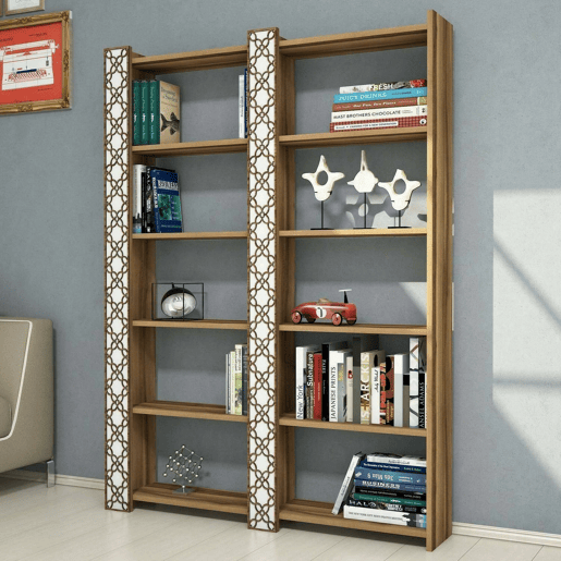 Estante de livros com efeito madeira Estante de livros com efeito madeira