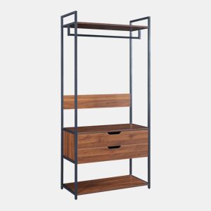 Bengaleiro de burro Larem com 2 compartimentos 180x84x40cm - Efeito nogueira en.casa