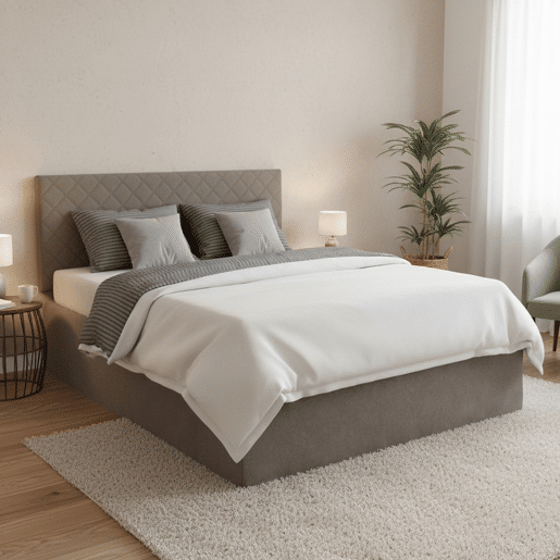 Cama de casal de tecido Cama de casal de tecido