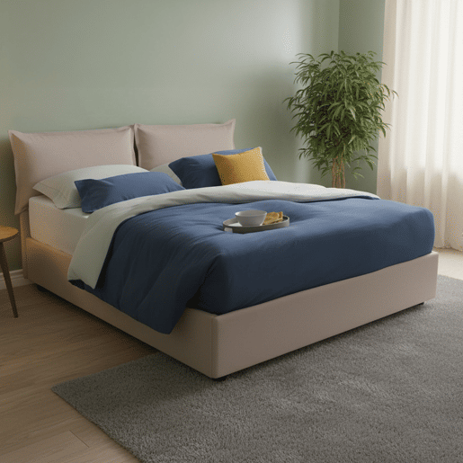 Cama de casal de tecido