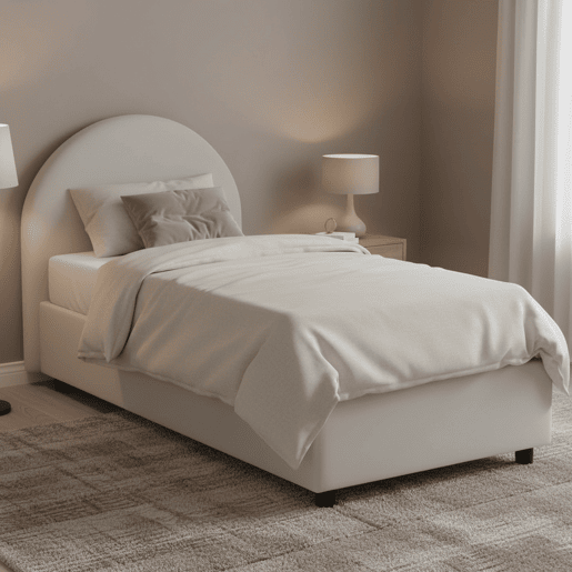 Cama de Solteiro com Colchão Incluso em Couro Sintético Cama de Solteiro com Colchão Incluso em Couro Sintético