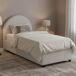 Cama de solteiro de tecido 95x205 Cama de solteiro de tecido 95x205 Blanco