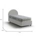 Cama de solteiro de tecido 95x205 Cama de solteiro de tecido 95x205 Blanco