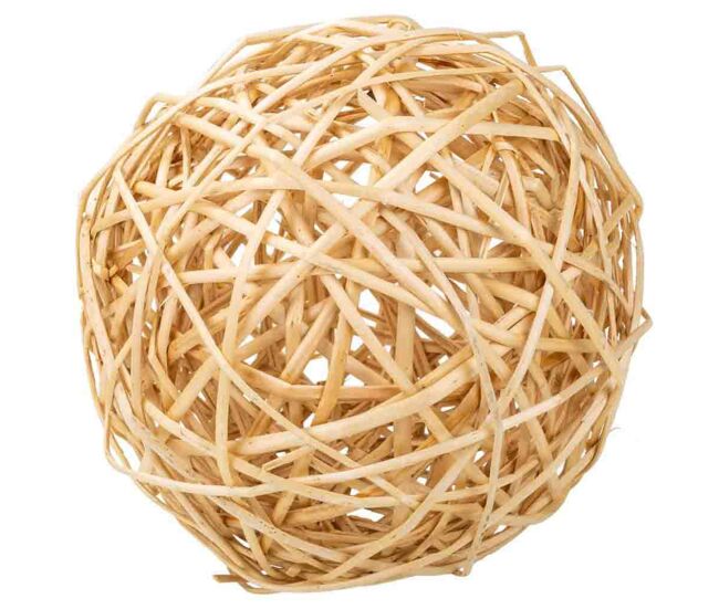 Bola de decoración de mimbre marrón d30 cm