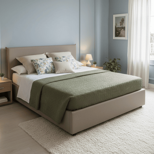 Cama de casal de tecido