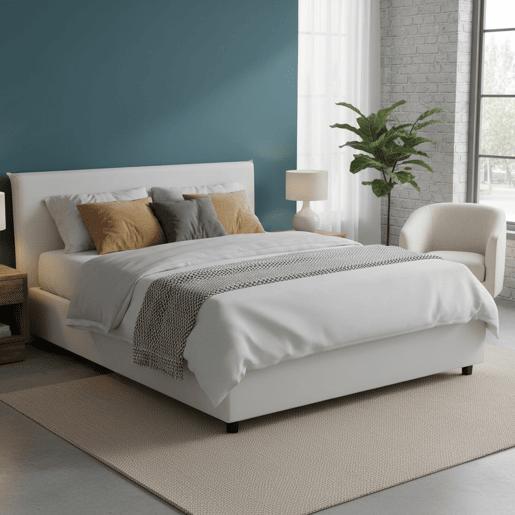 Cama de casal de tecido Cama de casal de tecido