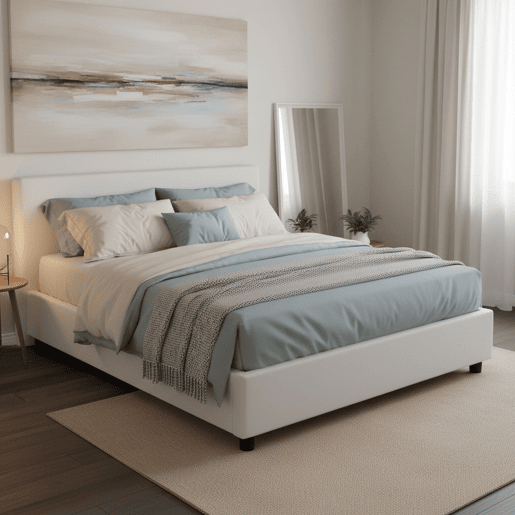 Cama de casal de tecido