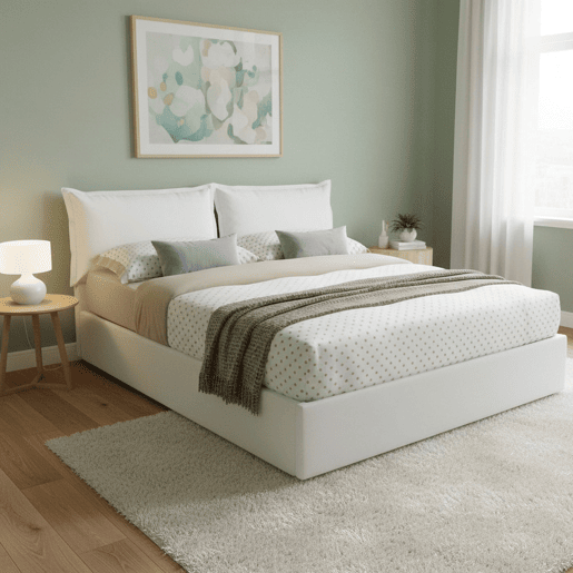 Cama de casal de tecido