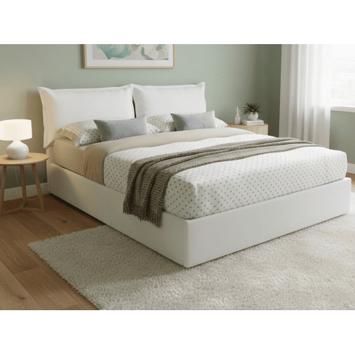 Cama de casal de tecido
