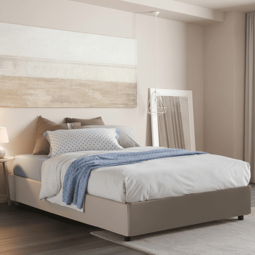 Cama de casal de tecido Cama de casal de tecido