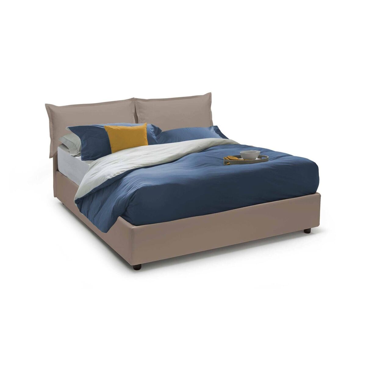 cama de casal de tecido