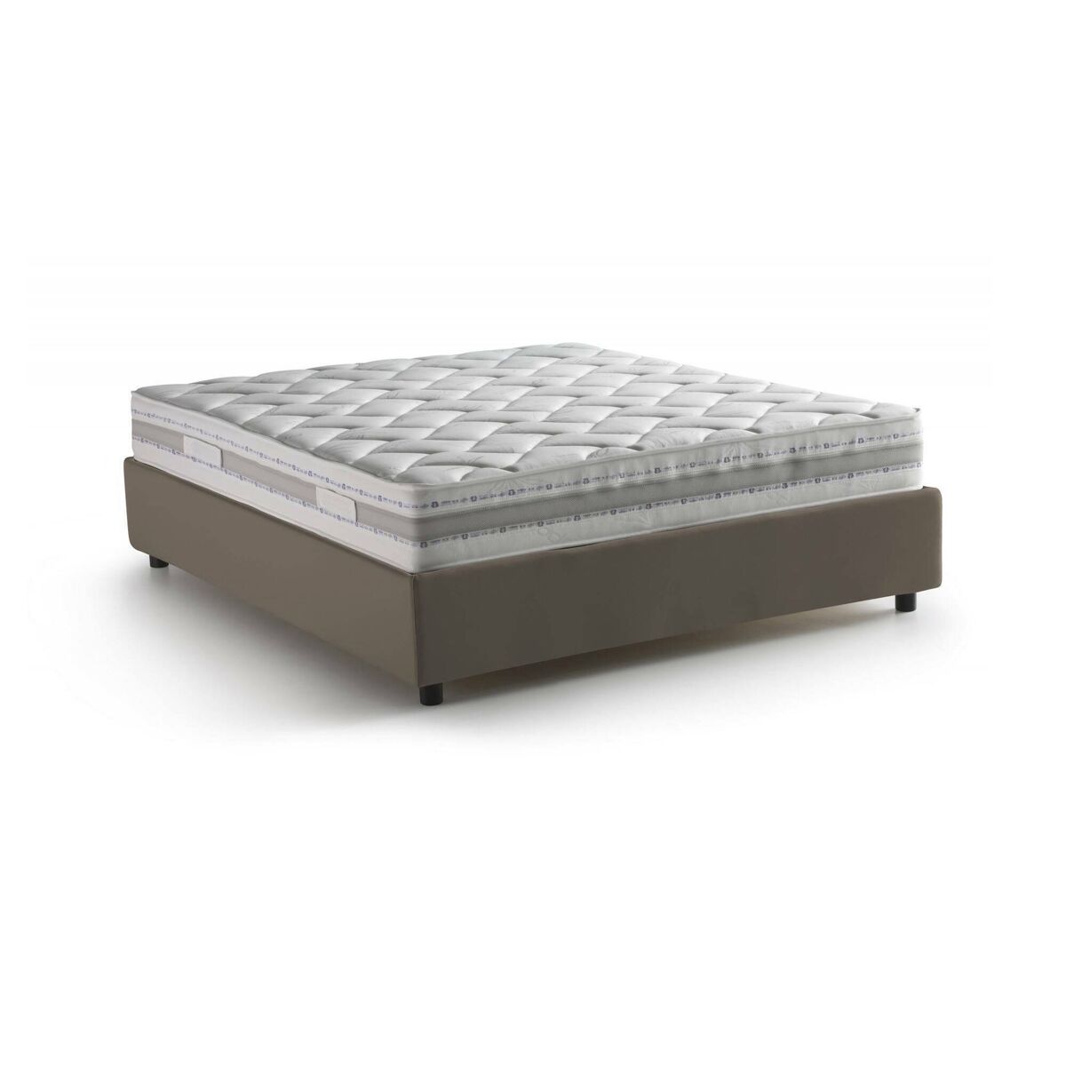 Cama de casal de tecido 155x205 Topo
