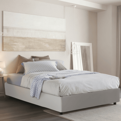 Cama de casal de tecido