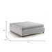 Cama de casal de tecido 155x205 Cama de casal de tecido 155x205 Blanco