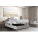 Cama de casal de tecido 155x205 Cama de casal de tecido 155x205 Blanco
