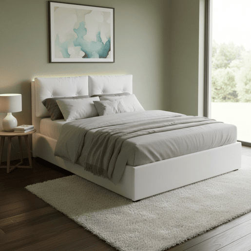 Cama de casal de tecido