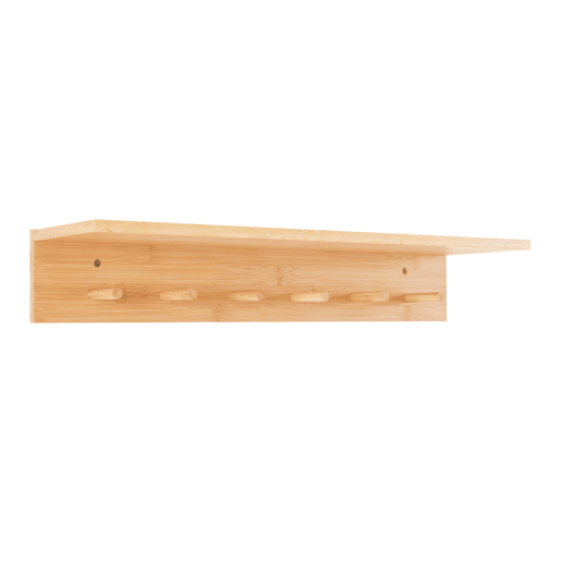 Cabide de parede Fjord 6 ganchos bambu 59x17x10cm - Natural en.casa Cabide de parede Fjord 6 ganchos bambu 59x17x10cm - Natural en.casa