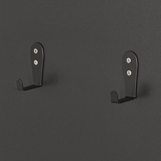 BengaleiroHelsinge 4 ganchos 140x60x16 cm - Preto mate en.casa
