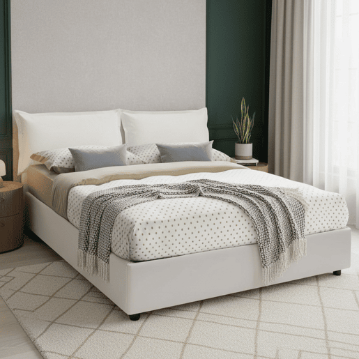 Cama de casal de tecido Cama de casal de tecido