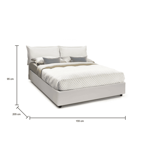 Cama de casal de tecido Cama de casal de tecido