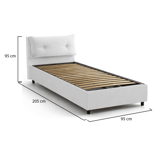 Cama de solteiro de tecido Cama de solteiro de tecido