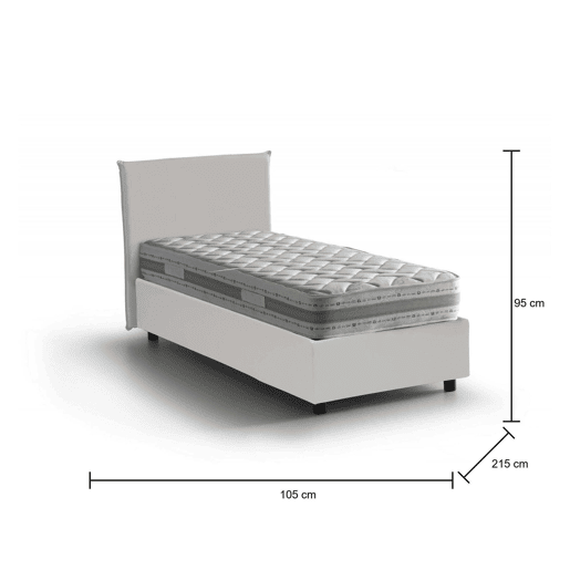 Cama de solteiro de tecido