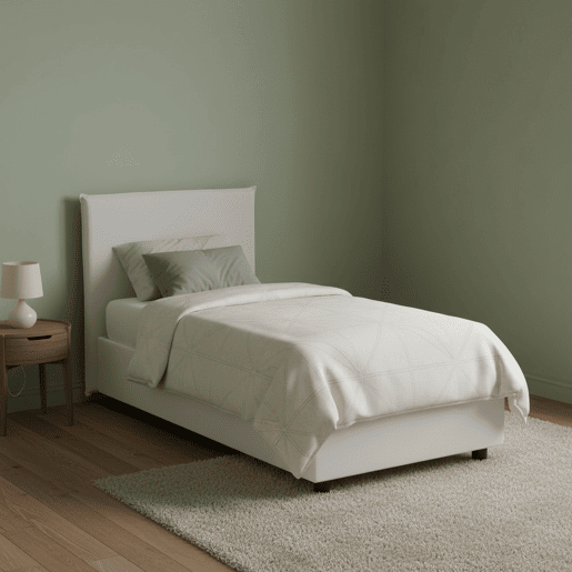 Cama de solteiro de tecido