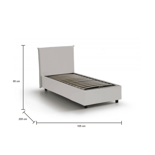 Cama de solteiro de tecido