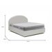 Cama de casal de tecido 175x205 Cama de casal de tecido 175x205 Blanco