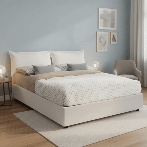 Cama de casal de tecido Cama de casal de tecido