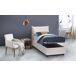Cama de solteiro de tecido 95x215 Cama de solteiro de tecido 95x215 Blanco