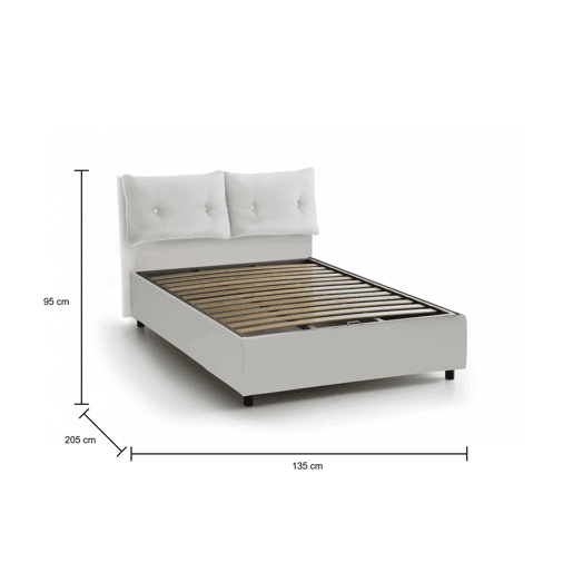 Cama quadrada e meia de tecido