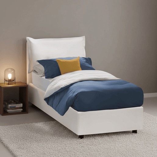 Cama de solteiro de tecido