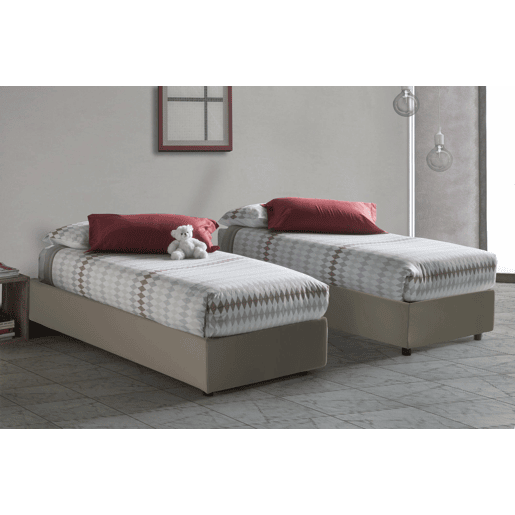 Cama de Solteiro com Colchão Incluso em Couro Sintético