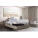 Cama quadrada e meia de tecido 135x205 Cama quadrada e meia de tecido 135x205 Gris