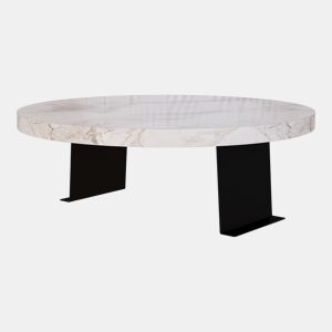 Bandeja ajustável para sofá Kuleskyd Ø34cm - Efeito mármore branco en.casa