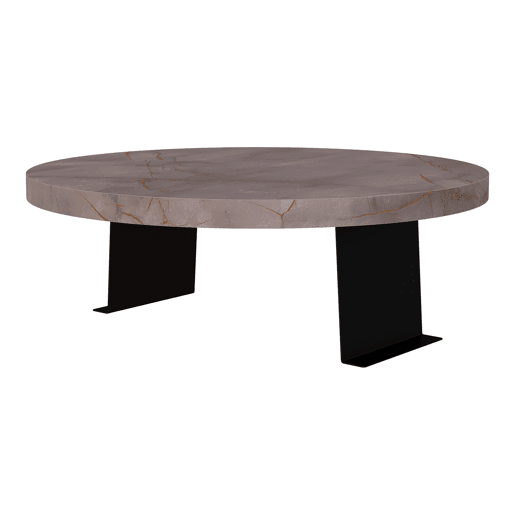 Bandeja ajustável para sofá Kuleskyd Ø34cm - Efeito mármore cinzento en.casa