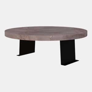 Bandeja ajustável para sofá Kuleskyd Ø34cm - Efeito mármore cinzento en.casa