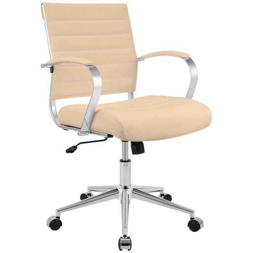 Silla de oficina Oakland Simil cuero Crema 62X57X90 cm