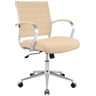 Silla de oficina Oakland Simil cuero Crema 62X57X90 cm