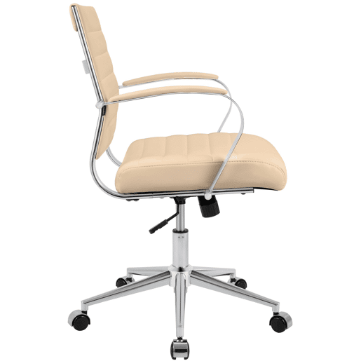 Silla de oficina Oakland Simil cuero Crema 62X57X90 cm