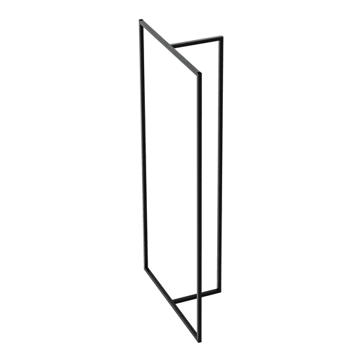 Cabide de pé Hurdal em aço em forma de T 160x80x32cm - Preto en.casa