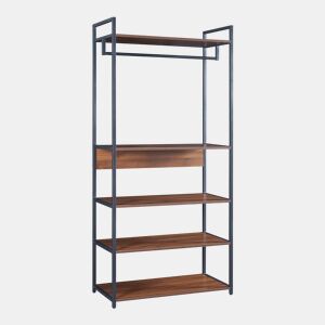 Bengaleiro de burro Larem com 5 compartimentos 180x84x40cm - Efeito nogueira en.casa