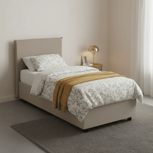 Cama de solteiro de tecido Cama de solteiro de tecido